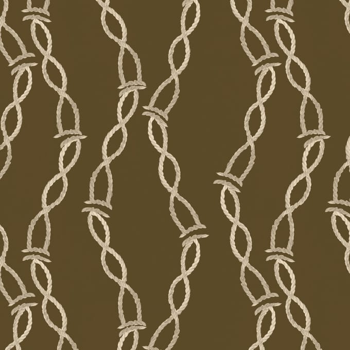 Behang Cord Chain Dance bruin