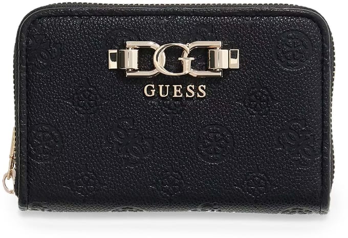 GUESS portemonnee Anise SLG Zip Around Wallet Black Logo zwart
