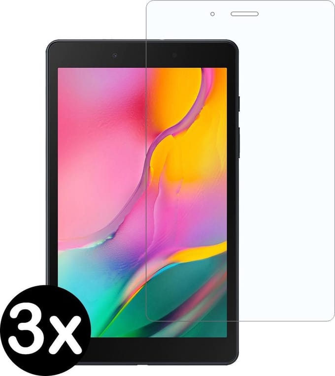 Screenprotector - 3 Stuks - Geschikt voor Samsung Galaxy Tab A 8.0 (2019) - Extra Sterk - Beschermglas - Gehard Glas - Tempered Glass - Screen Protector