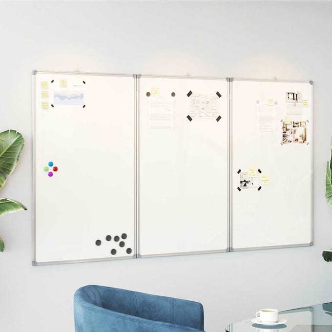 vidaXL - Whiteboard - magnetisch - inklapbaar - 150x100x1,7 - cm - aluminium