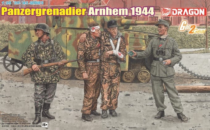 Dragon Modelbouwpakket Militaire voertuigen - 6648 Panzergrenadier - Arnhem 1944 - 4 Figuren Plastic - 1:35 - Modelbouw