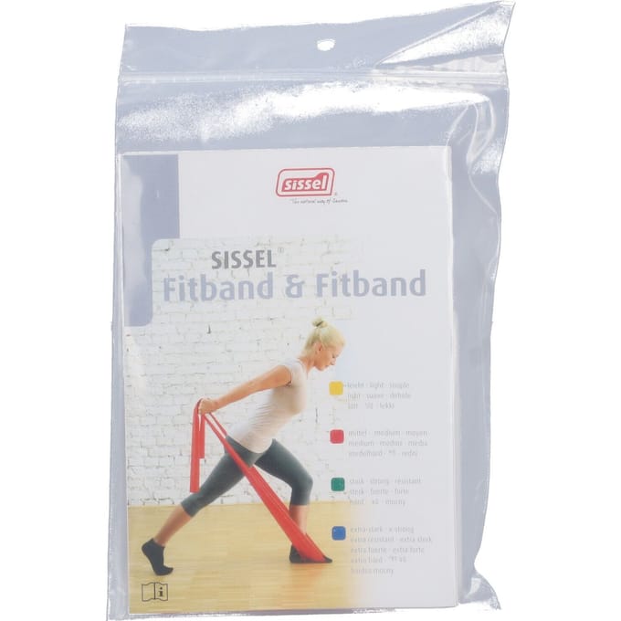 Sissel Fitband 7,5cmx2m Medium Rood + Clip 1 Overige