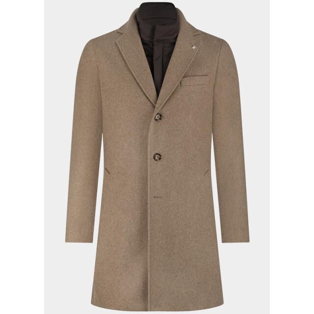 Bos Bright Blue Wollen jas igor wool coat 25301ig43bo/820 sand