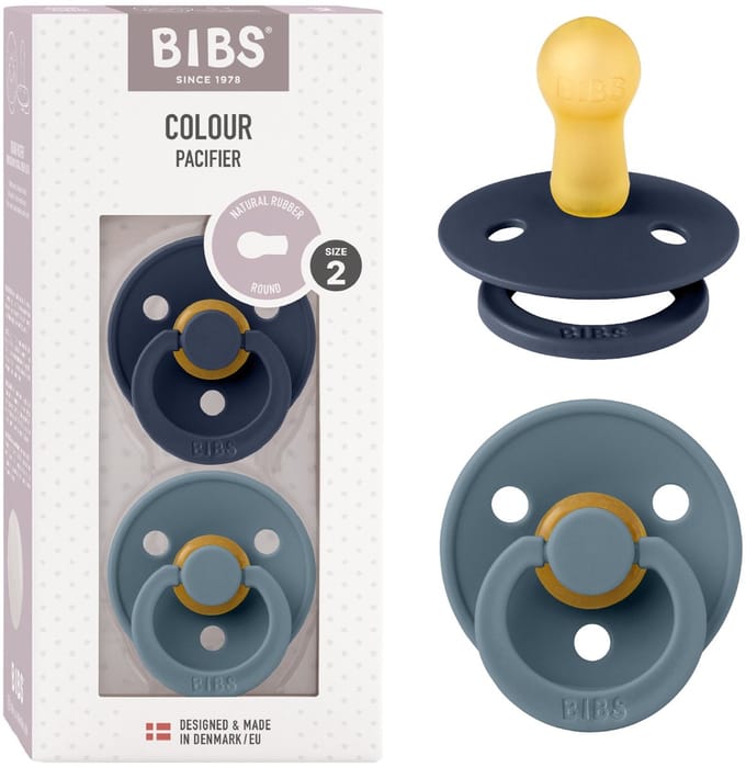 BIBS Colour Fopspeen - 6-18 mnd - 2-pack - Rond - Deep Space/Petrol