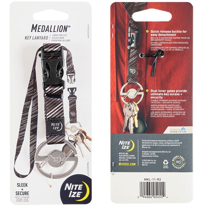 Nite Ize Medallion Key Lanyard Karabijnhaak Zilver