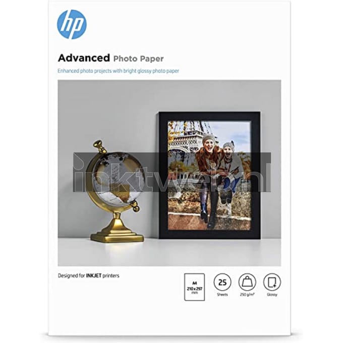 Inkjetpapier hp q5456a a4 advanced 250gr 25 vel