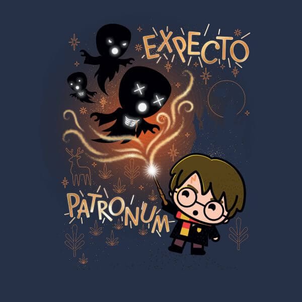 Harry Potter Kids Expecto Patronum Women's T-Shirt - Navy - M