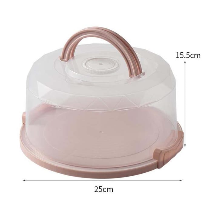 8 Inch Portable Cake Box Dessert Translucent Box Refrigerator Fresh-keeping Box Outdoor Food Storage Container Box Reusable Portable Packing Box rose