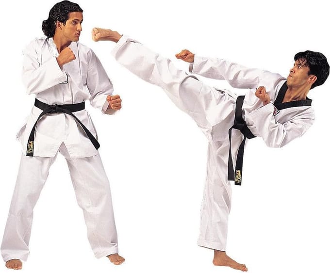 Matsuru Tae Kwon-do pak V-hals wit - 120