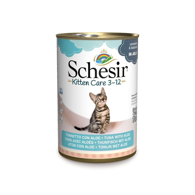 Schesir Kattenvoer 6 x 140 g - Kitten Tonijn met Aloë