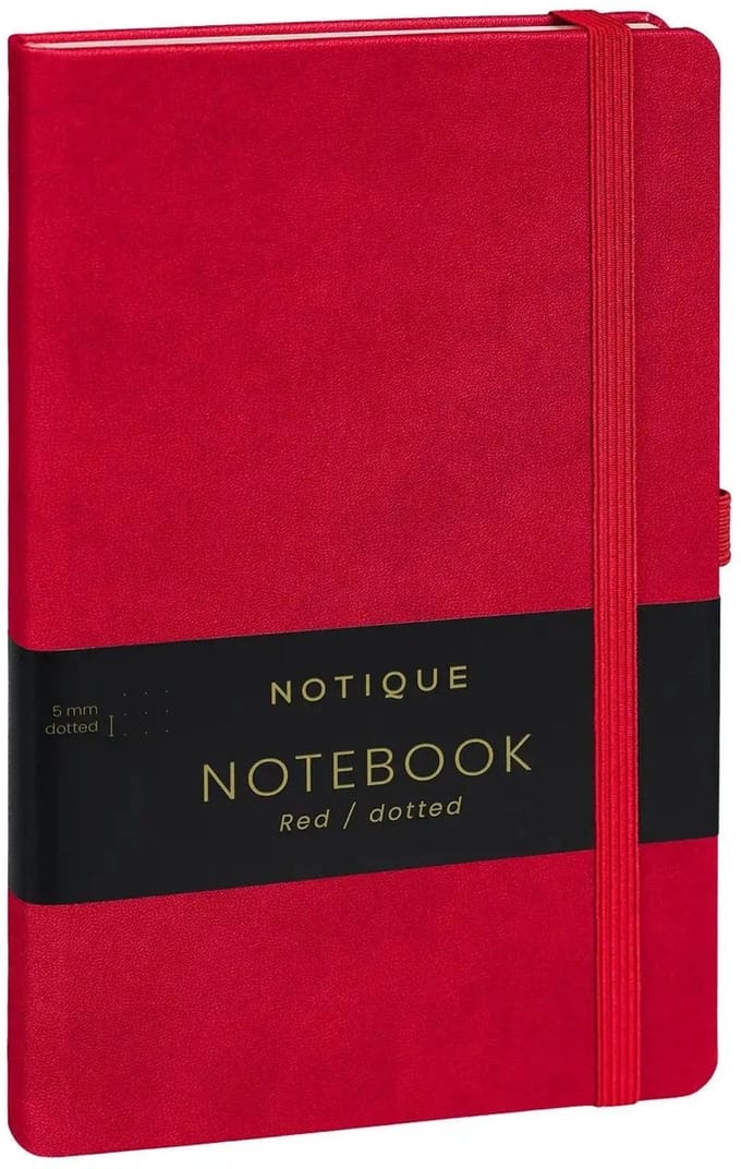 Rood Notitieboek A5 Stippen