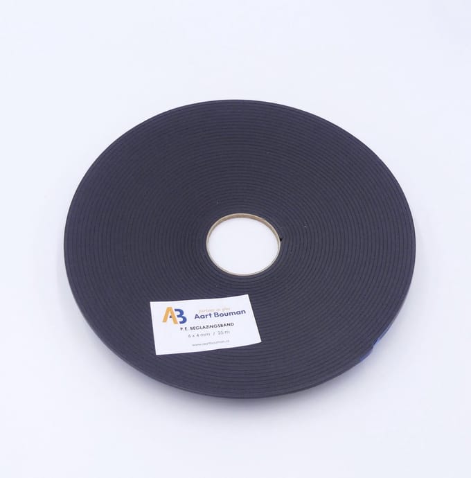 Glasband 6 x 4mm grijs - rol 25m