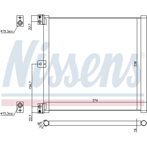 Condensator, airconditioning NISSENS 940703