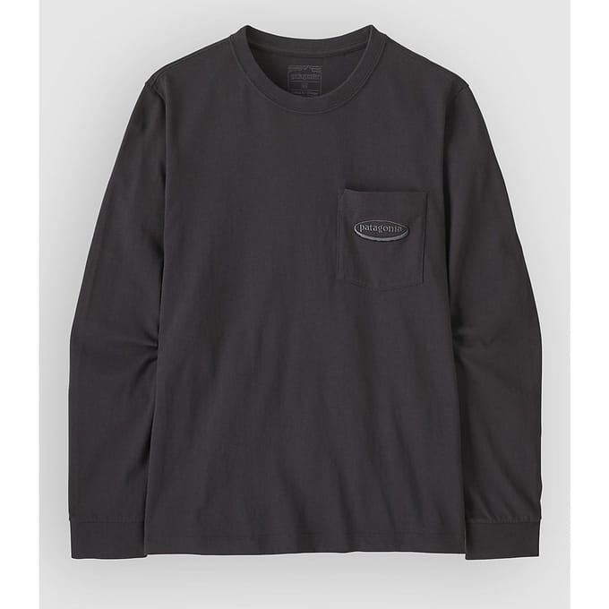 Patagonia Mw 95 Oval Logo Pocket Longsleeve zwart