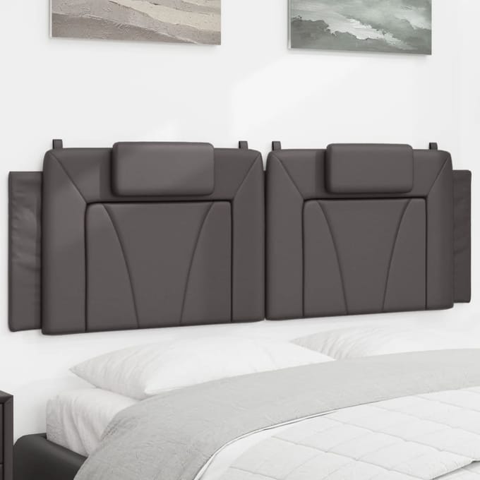 vidaXL - Hoofdbordkussen - "Viana" - 160 - cm - kunstleer - grijs
