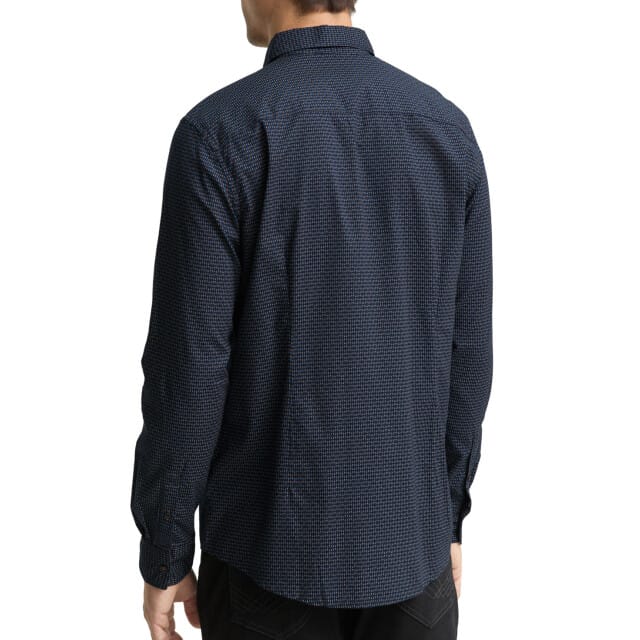 Tom Tailor - Lange mouw overhemd - Mannen - M - Blauw - Katoen - 1048444