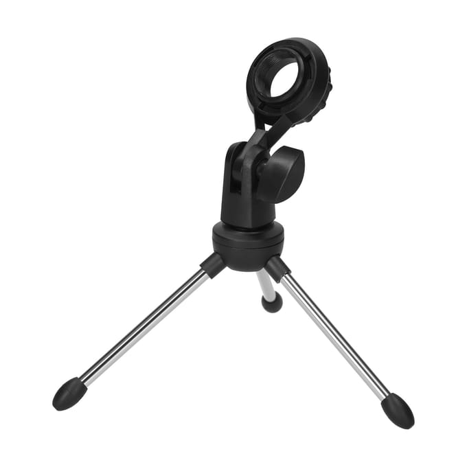 Support de trépied de Microphone de bureau pliable, support fileté de 5/8 pouces, Microphone Portable de bureau noir