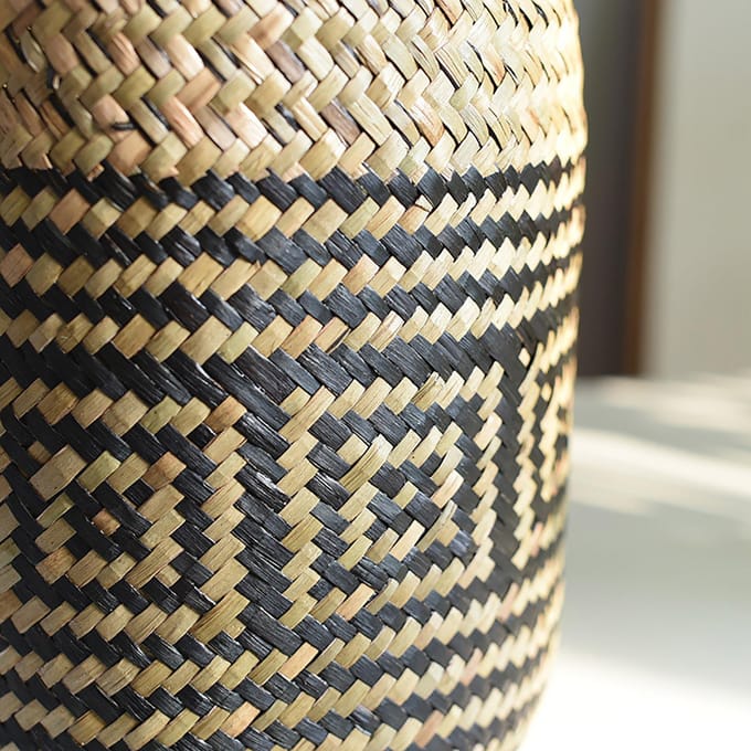 Geweven Mand Opbergmand Handgemaakte Stro Rommel Opbergmand Tuinmand beige