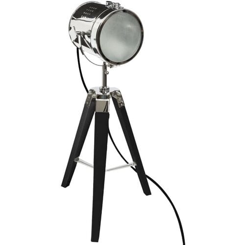 Atmosphera - Industriële Lamp - Metaal - Hout - Zwart - 68 cm