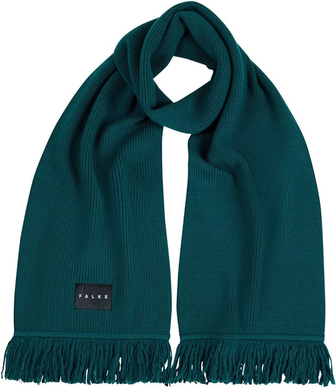 FALKE Basic Label Big sneldrogend warm wol wintersjaal unisex groen - maat ONESIZE
