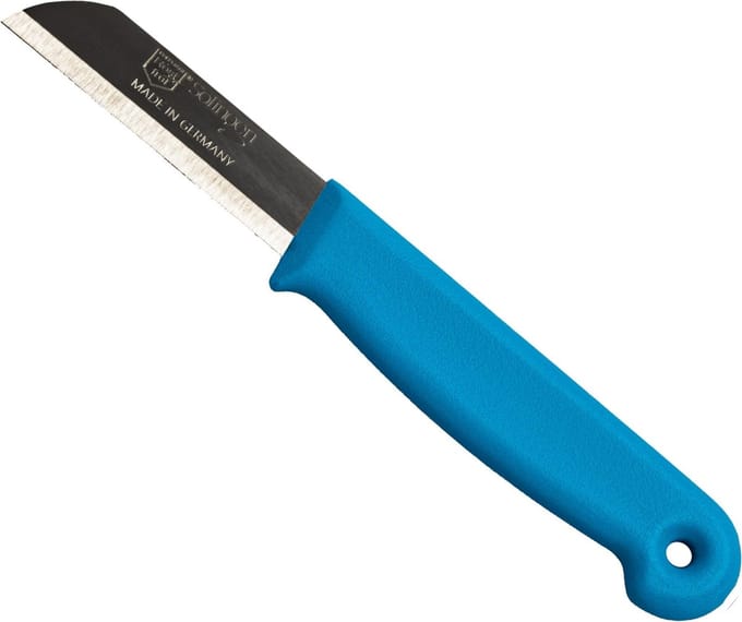 Solingen Schilmesje – RVS Glad – 16 cm met Blade Cover – Turquoise