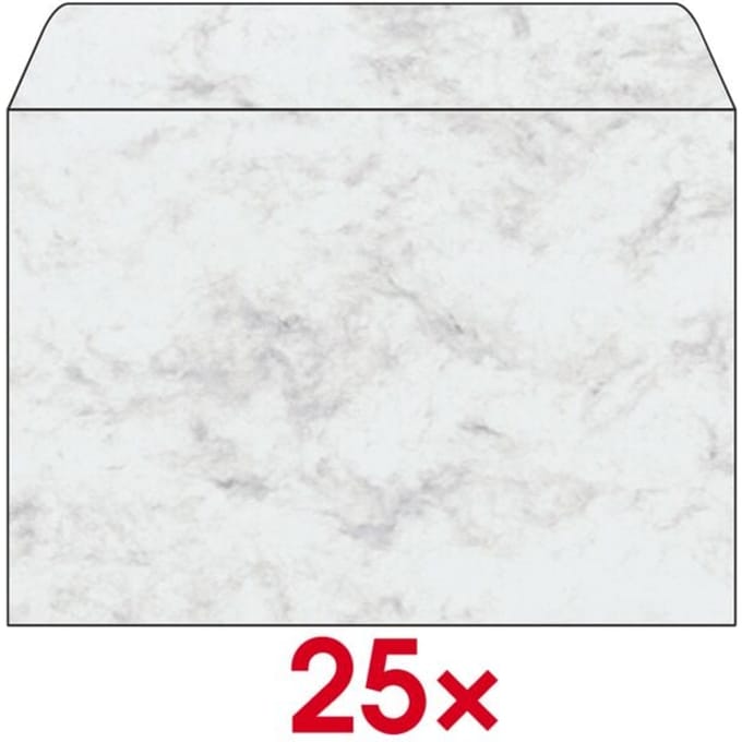 Design-enveloppen C6 zonder venster gegomd - 25 stuks