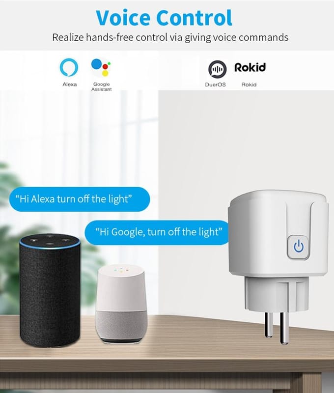 Smart WiFi-aansluiting EU Type E draadloze afstandsbedieningsaansluiting Oplaadadapter Smart Home-stopcontact EU Plug wit