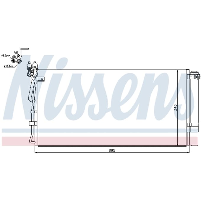 Condensator, airconditioning NISSENS 940250