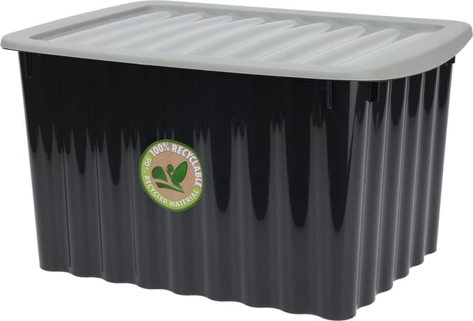 Storage Solutions Opslagbak/opbergdoos/organizer - met deksel - kunststof - 27 Liter