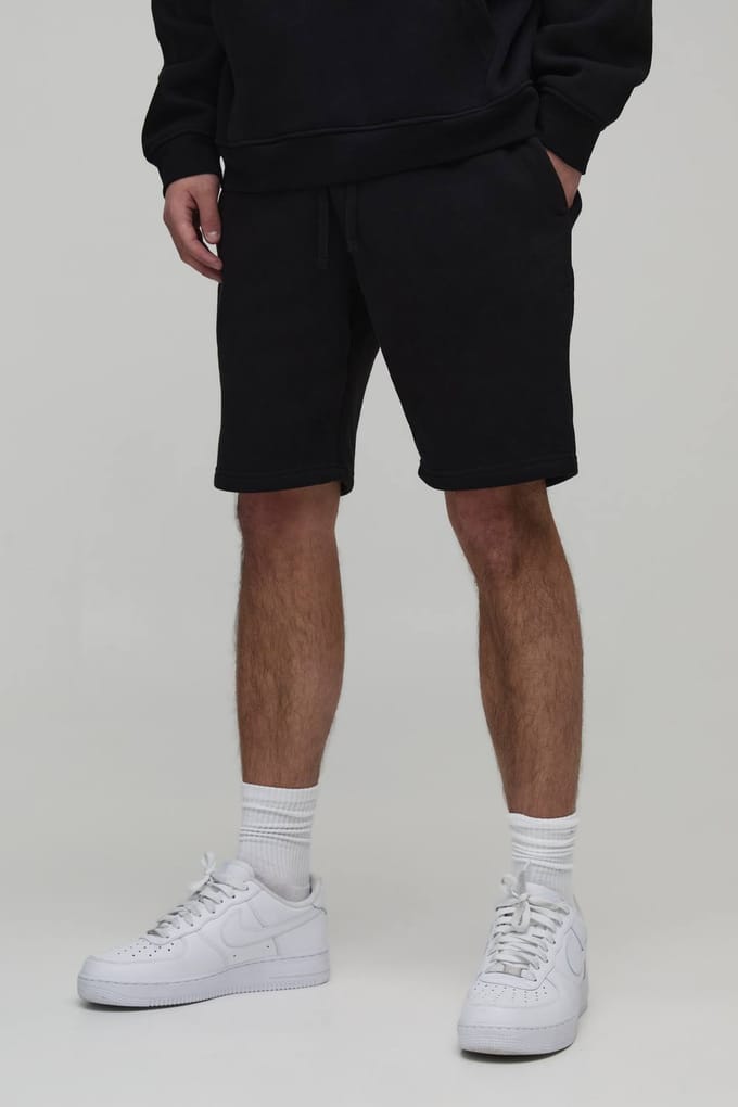 Essential Slim Fit Jersey Short | Black | Size Medium