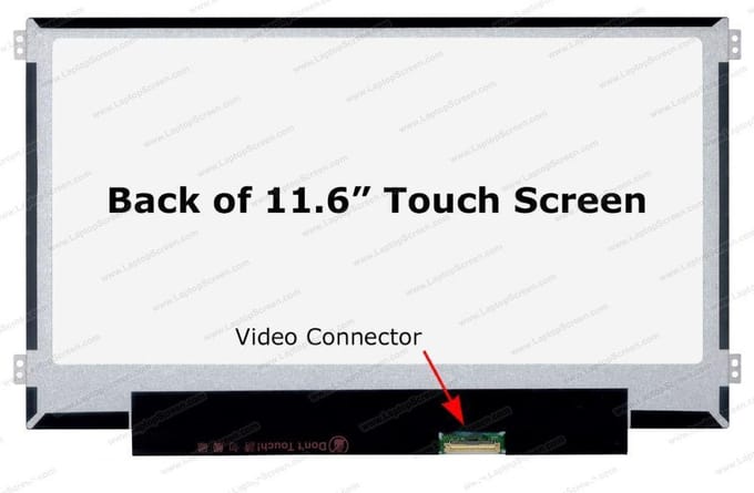 11.6 inch LCD Scherm 1366x768 Glans 40Pin eDP 25mm, Touch