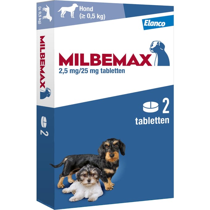 Milbemax Milbemax Pup & Hond - Anti wormenmiddel - 2 tab 0.5-10kg