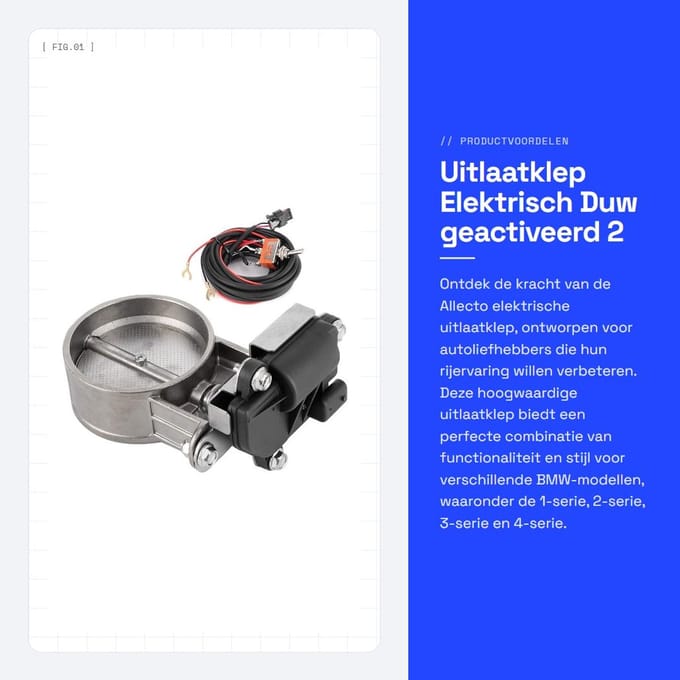 Dailygoods - Uitlaatklep - Elektrisch - Duw geactiveerd - 2 Inch - Catback downpipe - Geschikt voor E82/E88 en meer