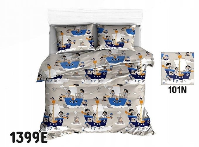 Kinderbeddengoed Katoen 160x200cm - Pirates & Schepen