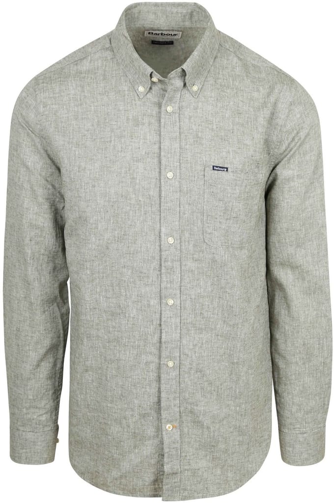 Barbour Shirt Nelson Tailored Groen - Maat M - Heren - Overhemden Casual
