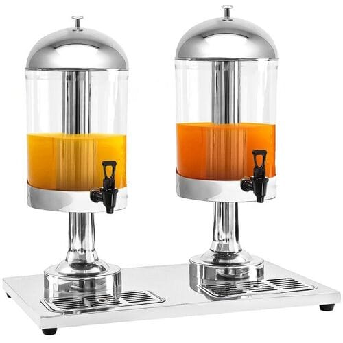 GGM Gastro Saftspender - 2x 8 Liter - Edelstahl Zilver