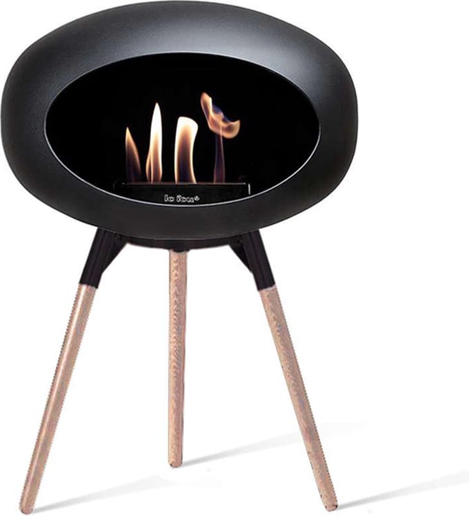 Le Feu Bio Ethanol Haardvuur - Black Ground Wood Low Oak Black
