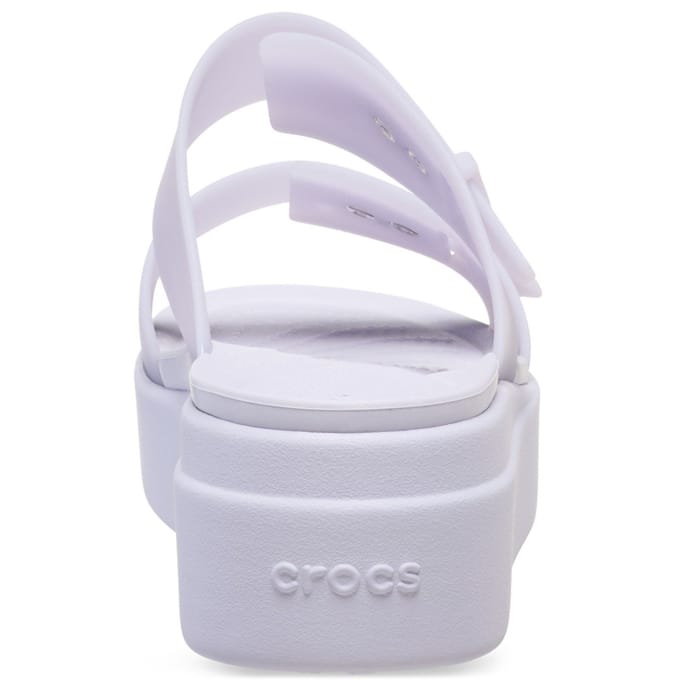 Crocs Brooklyn Buckle Low Wedge Dames Paarse Maan Sandalen