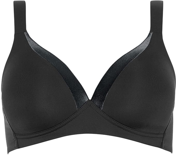 Naturana - Soft bh met glansband - 5119 - Zwart - 85A
