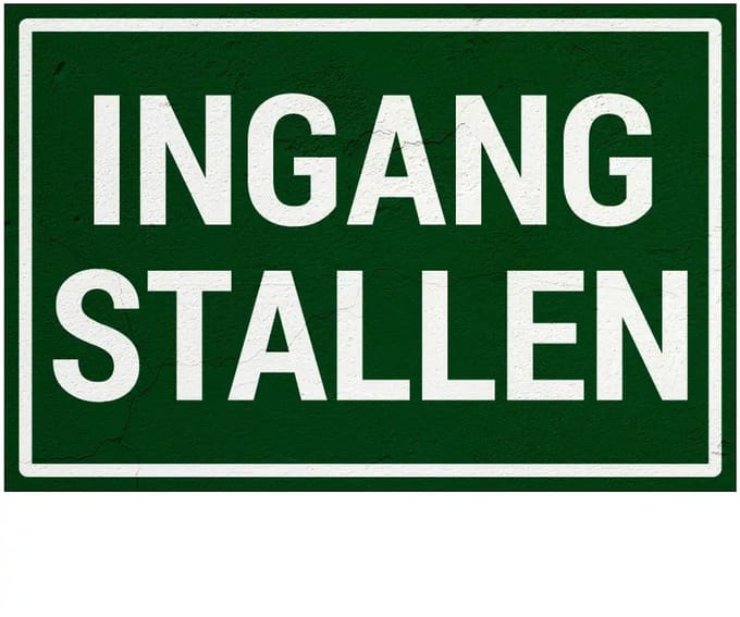 Ingang stallen bord | Sign Again materiaal | 18 x 12 cm