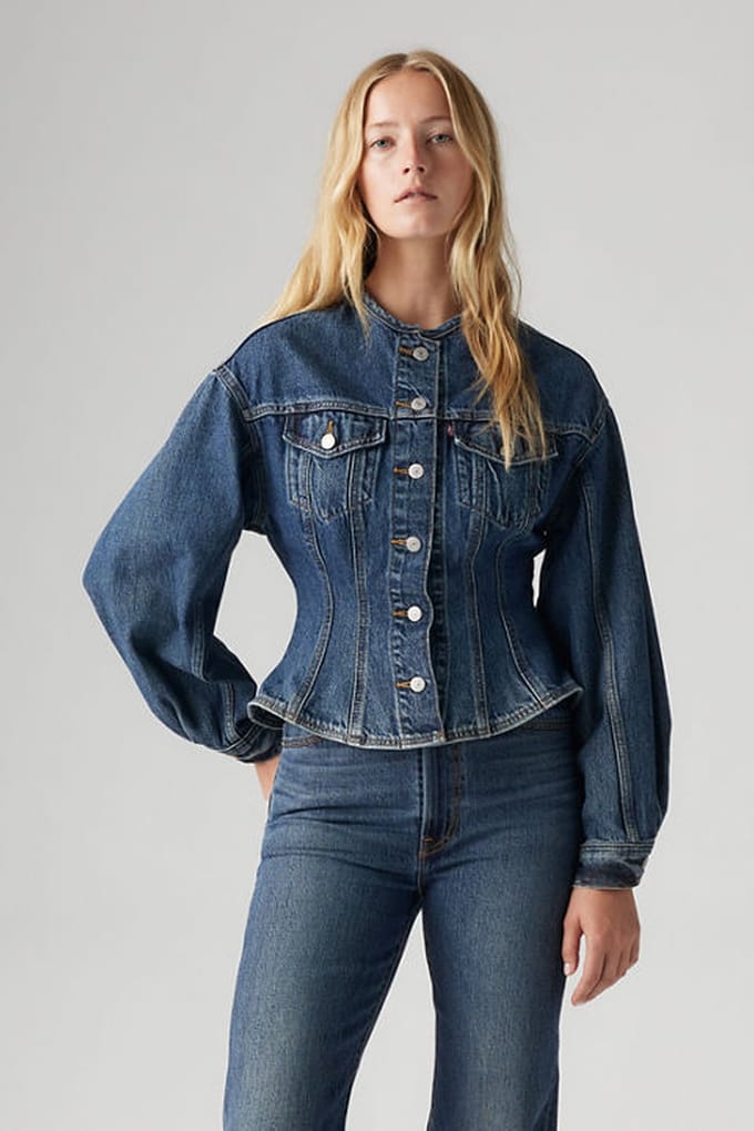Levi's Sculpted Trucker Jacket Größe: M | Jeansjacken Outlet | Damen