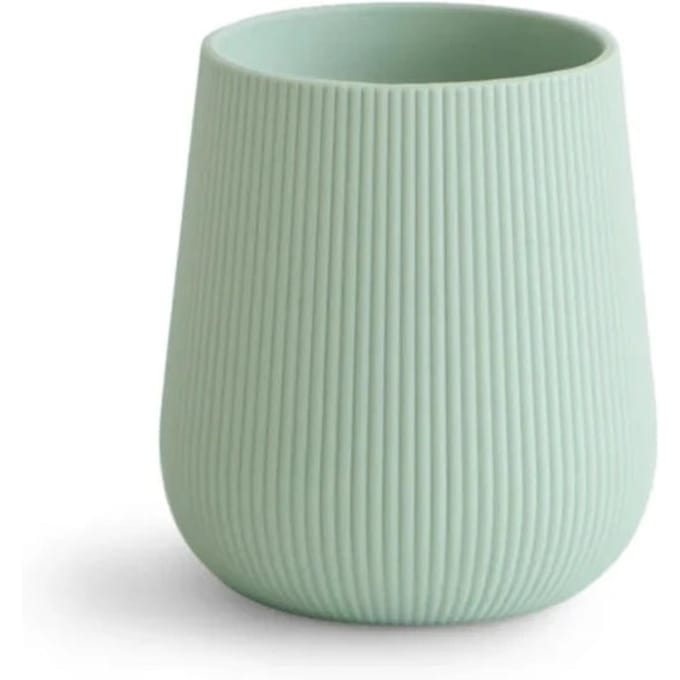 Mushie siliconen oefenbeker cambridge blue 6 mnd+
