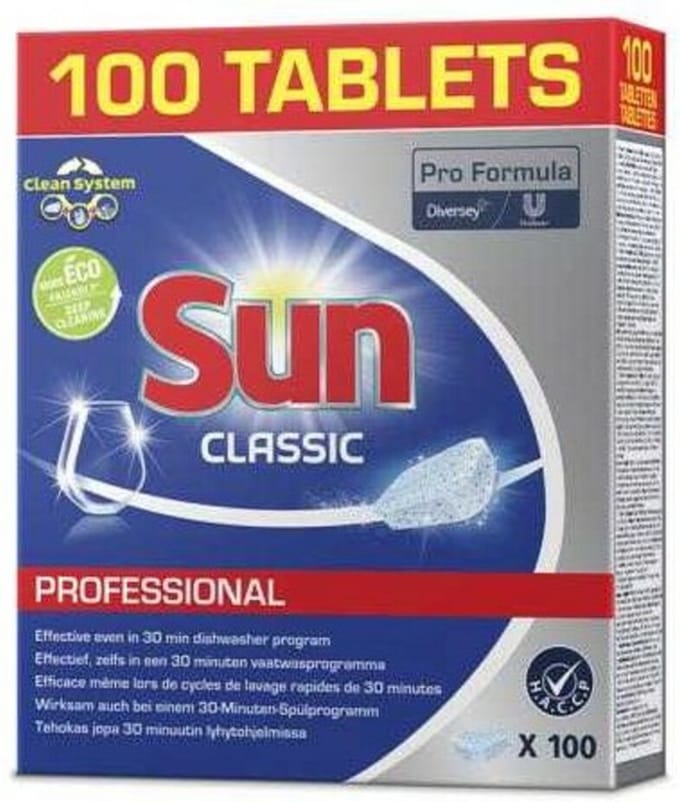Sun professionele vaatwastabletten klassiek 100 regulier