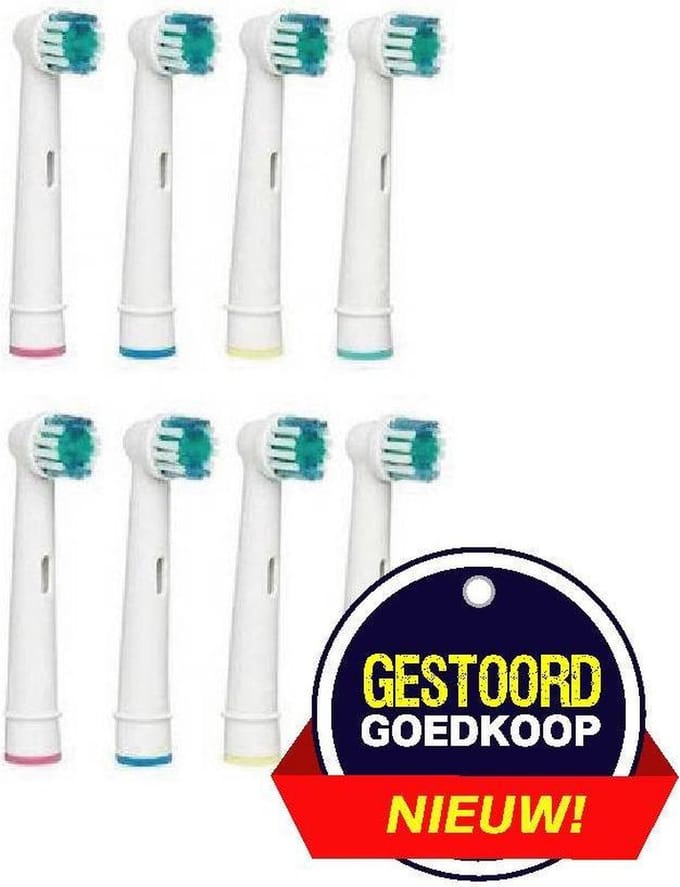 Opzetborstels 8 stuks wit - Hot Item!