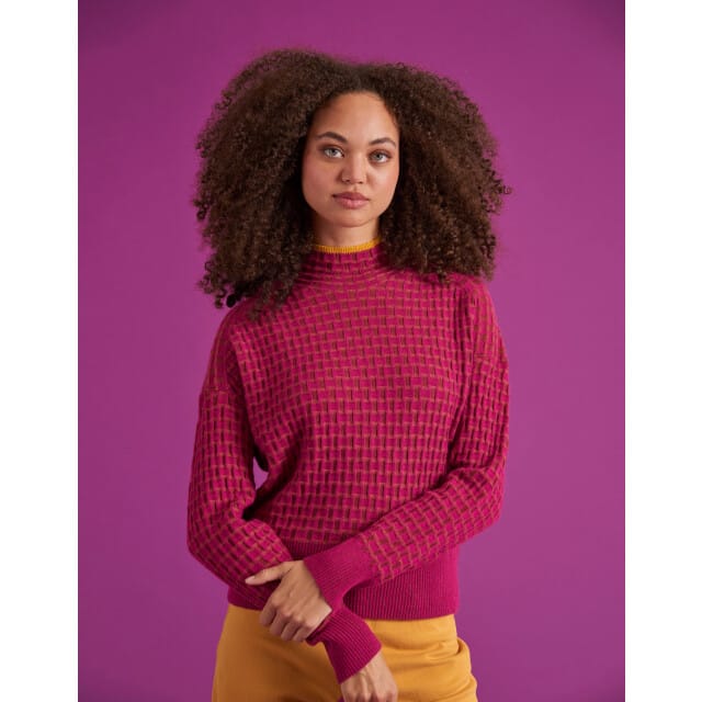 Oilily Kubb Trui- maatL Fuchsia Roze