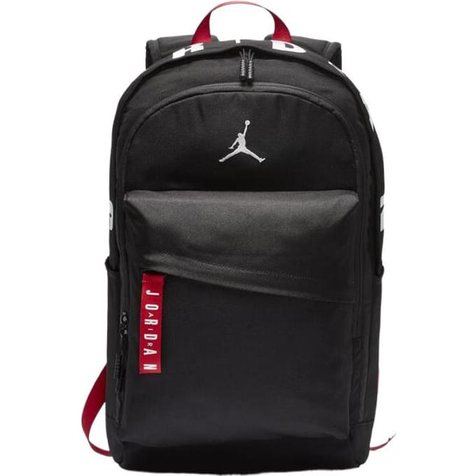 Jordan Polyester Rugzak Standaard Unisex Zwart Rood ONESIZE black