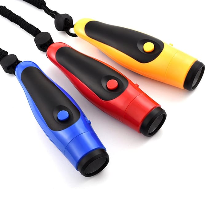 Elektronische fluit voor multifunctionele sporten Handfluit met koord Handfluit voor scheidsrechter geel