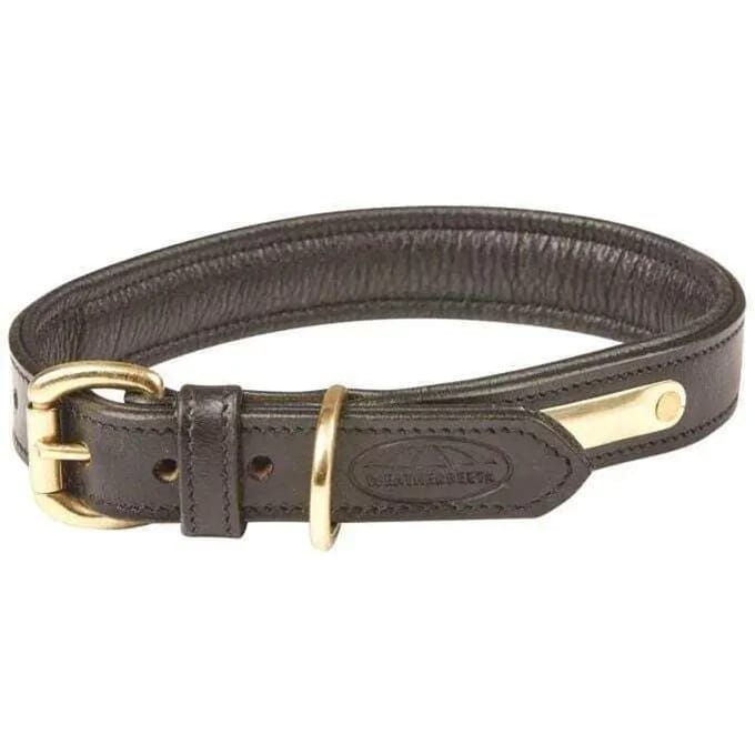 Gevoerde leren halsband Weatherbeeta