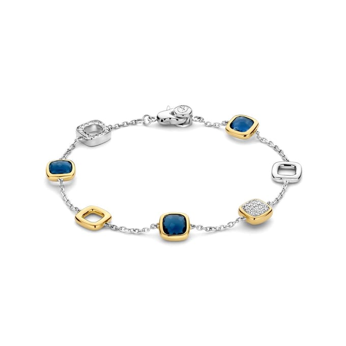 TI SENTO Dames Armband - 925 zilver - Blauw - Maat M - 23080DB