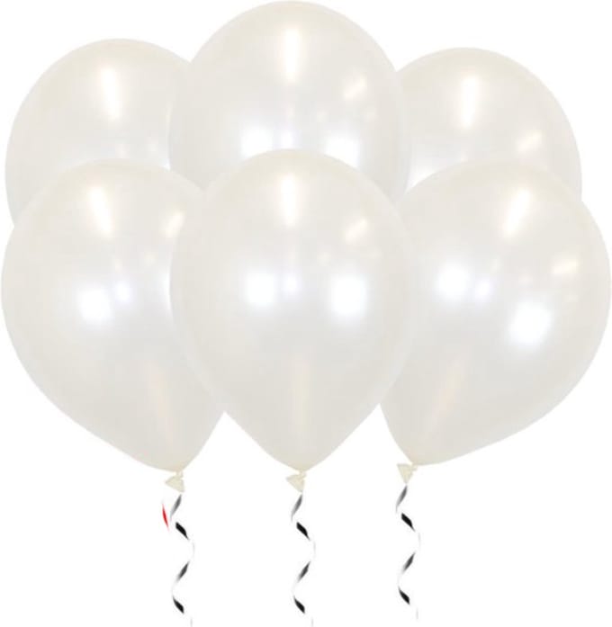 Witte Ballonnen Feestversiering Metallic Verjaardag 25 stuks Bruiloft Wit Ballon